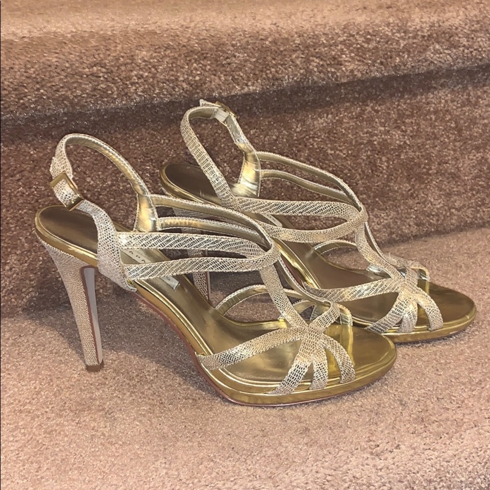 Sparkly Gold Heels Barely Used
